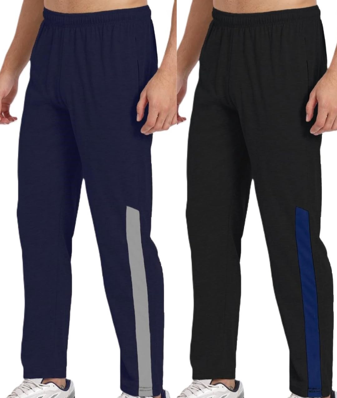 stroove Cotton Blended Regular Fit Track Pants Pack of 2 Combo for Men-picture-49