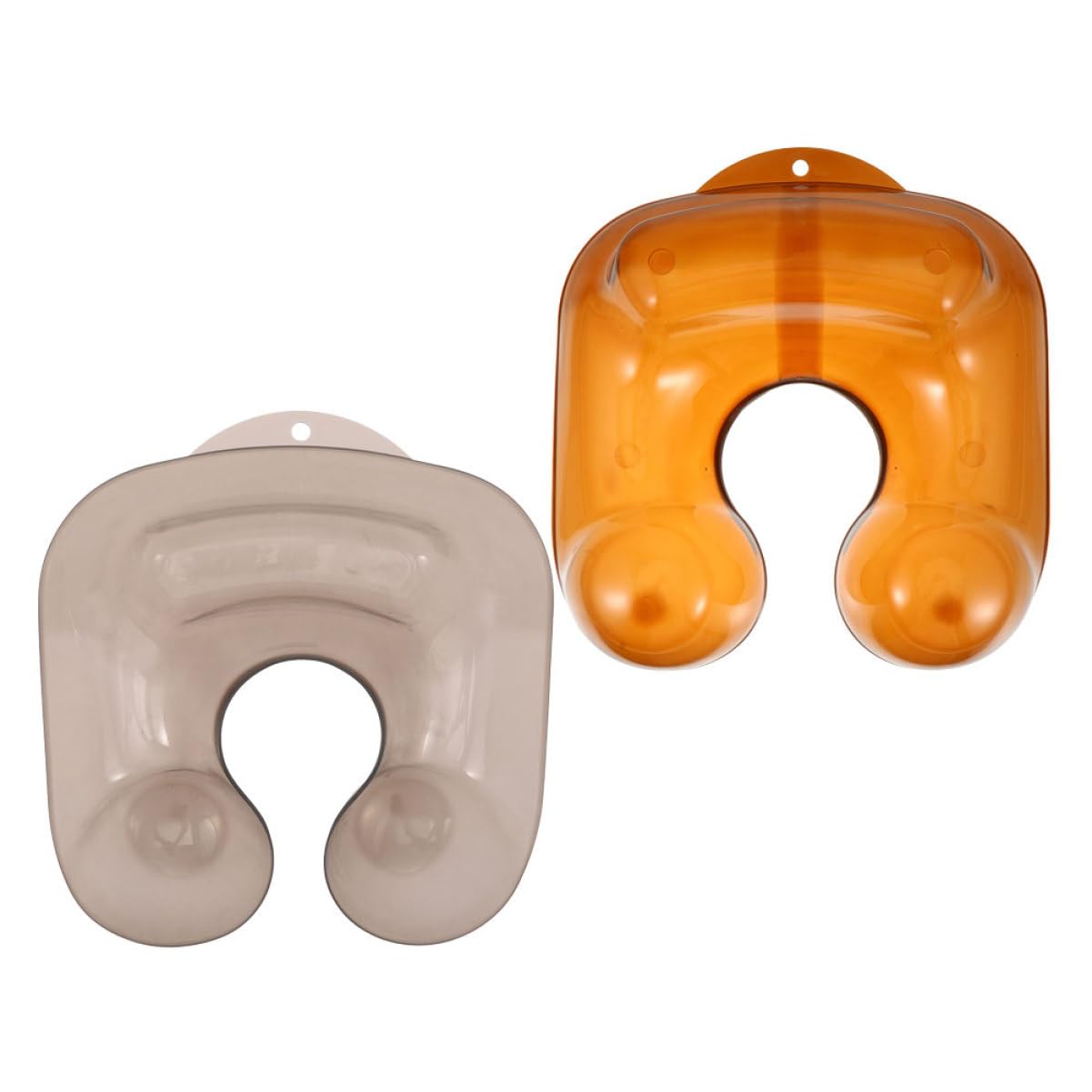 2pcs Hair Washing Neck Tray Portable Plastic Shampoo Bowl for Hairdressers Barber Shop Use Capacity Design for Perm and Dye Applications