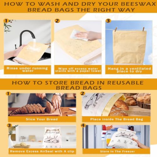 Bolsa de almacenamiento de pan para repostería y conservación de alimentos 4