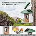 HARYMOR Bird Feeder with Camera with AI Identify Birds Species Solar Powered, Smart Bird House with Cam, 2K HD Video Live Stream, Instant Arrival Alerts - Green