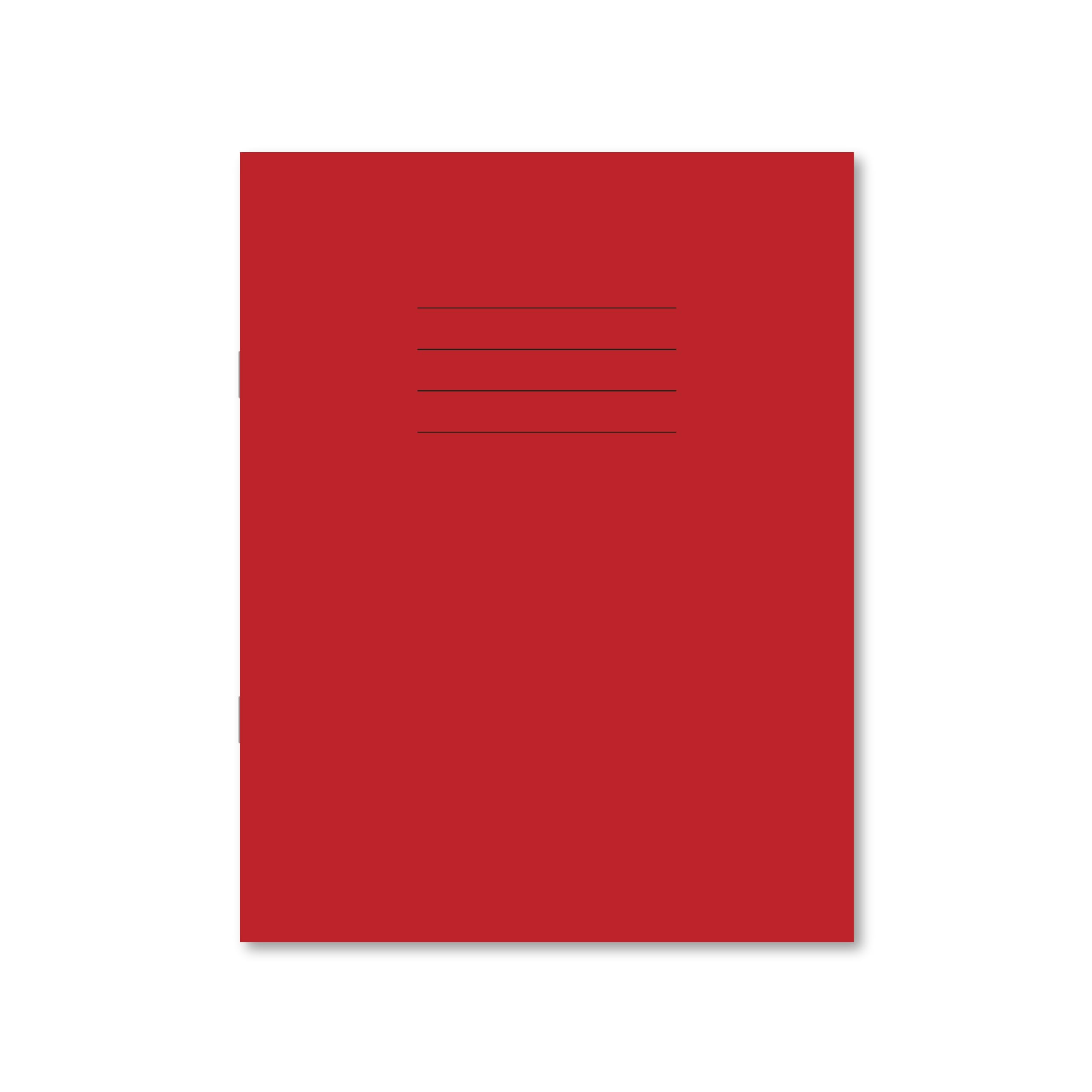 Hamelin 9 x 7 Exercise Books 8mm Ruled & Margin 64 page 100 pack in Red