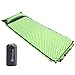 FreeLand Camping Sleeping Pad Self Inflating with Attached Pillow, Compact, Lightweight, Large, Green Color