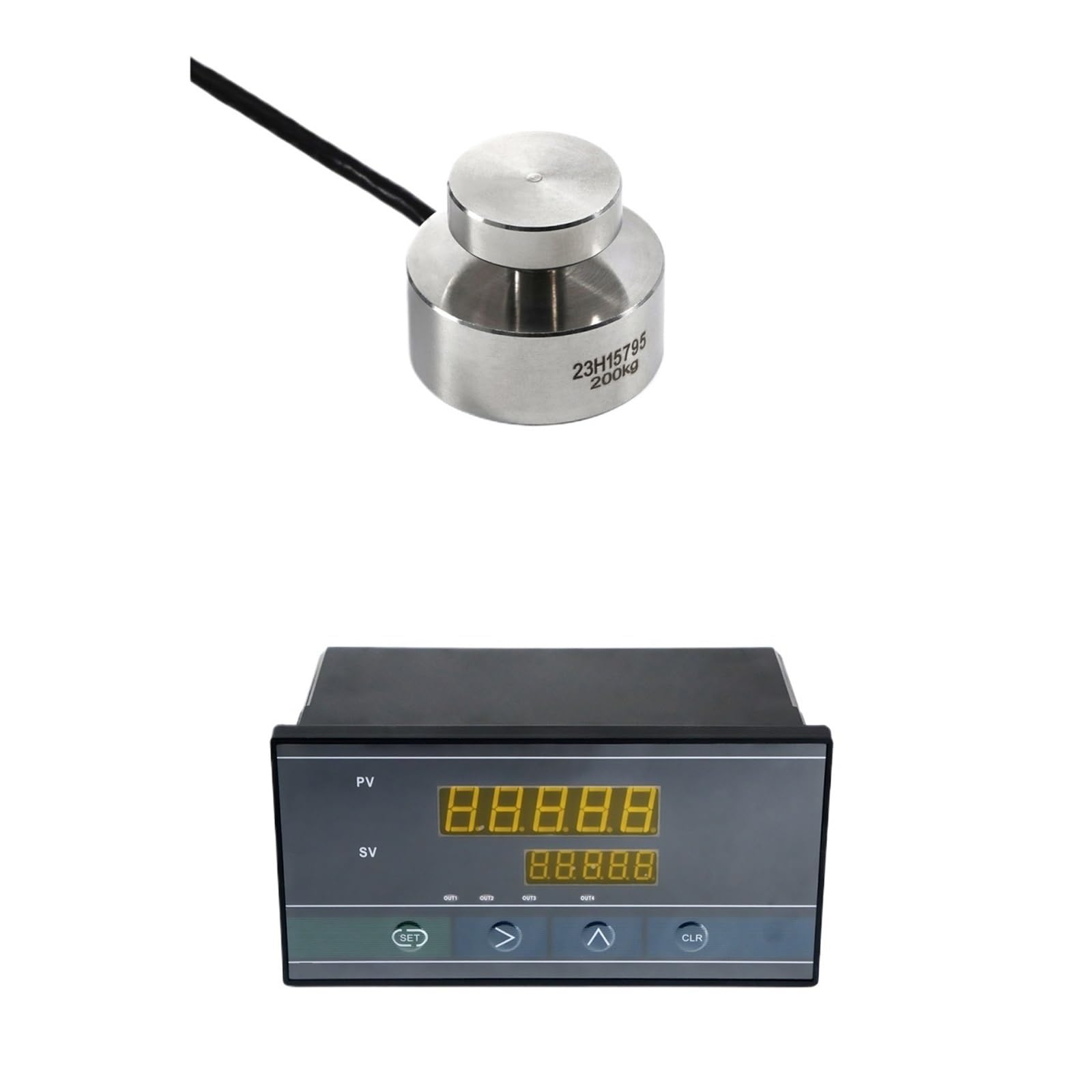 JJHQOKYNA Load Cell Sensor with Indicator Display Test The Pressure Tension Micro Weighing 100KG 200KG 500KG 1T(500KG and Indicator)