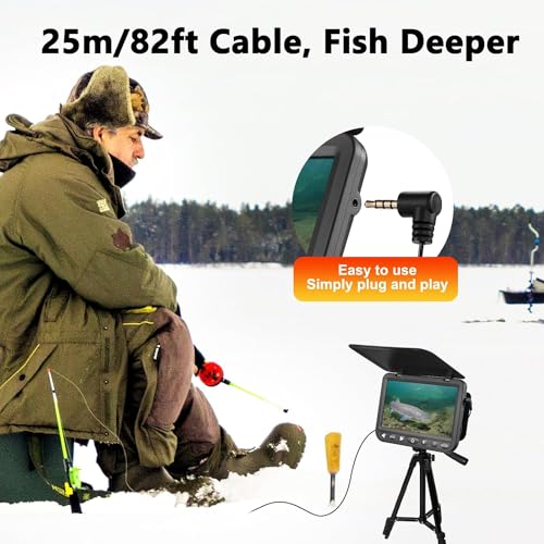 Moqcqgr NAAM07 Fishpro 7'' Underwater Fishing Camera Hd 1080P- Moqcqgr Ice Fishing Camera Underwater W/ 10,000Mah Li-Battery thumb #5