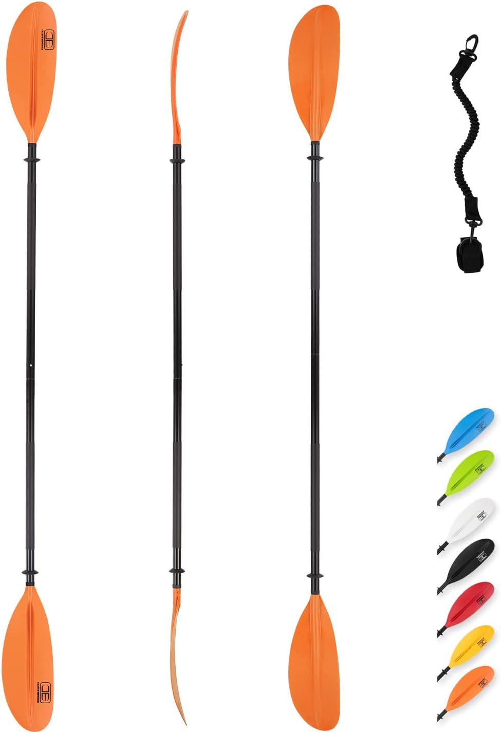OCEANBROAD Kayak Paddle 86in/218cm, 90.5in/230cm, 95in/241cm Alloy Shaft Kayaking Boating Canoeing Oar with Paddle Leash 1 Paddle OCEANBROAD Kayak Paddle 86in/218cm, 90.5in/230cm, 95in/241cm Alloy Shaft Kayaking Boating Canoeing Oar with Paddle Leash 1 Paddle