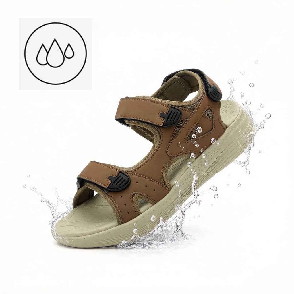 ARRIGO BELLO Sandali da Uomo Scarpe Estivi Punta Aperta Comodi e Leggere per Trekking, Spiaggia, Escursioni e Tempo Libero - Sandalo Sportivi con Suola Antiscivolo 41-46