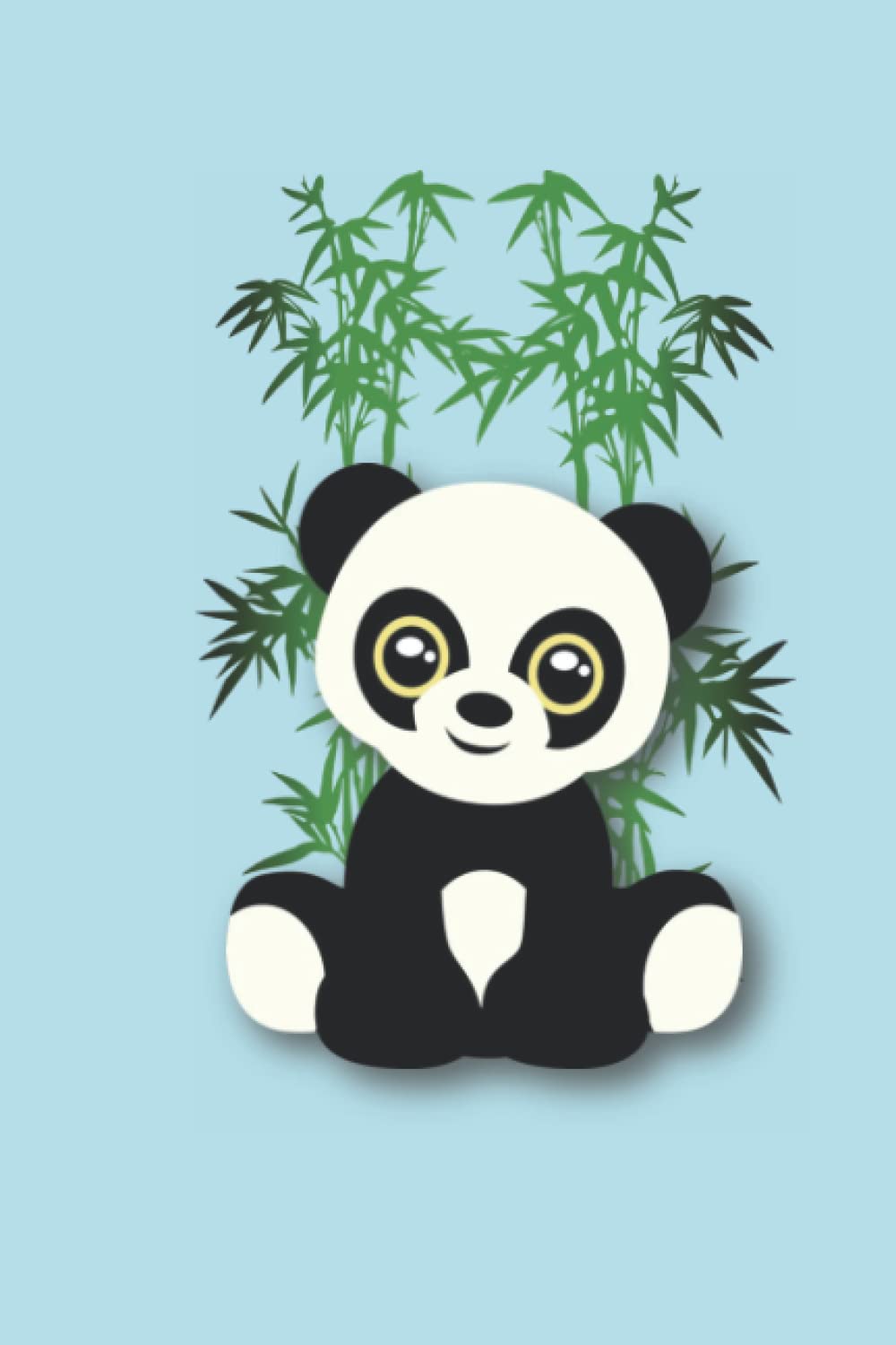 Lav's Books panda Journal: Single lined Journal-Notebook, Dairy, -120 pages- with soft cover- white paper with smple design on backgrund