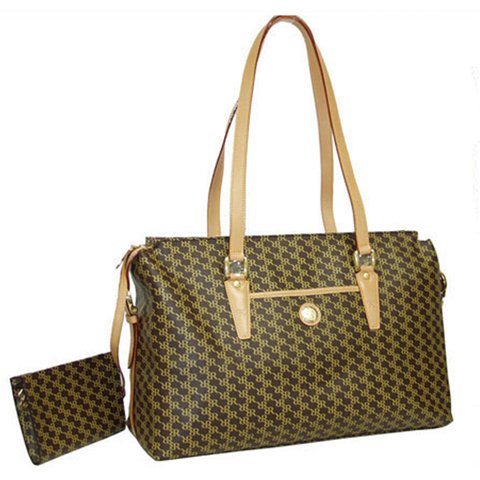 Aristo Brown Tote Traveler by Rioni Designer Handbags & Luggage