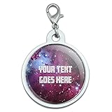 Graphics and More Personalized Custom Fox Fur Nebula Galaxy Space Any Occasion Chrome Plated Metal Small Pet ID Dog Cat Tag