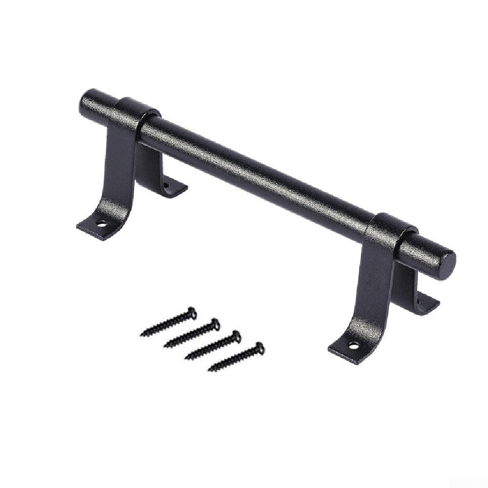 HOgardenME Classic Barn Door Handle, Vintage Carbon Steel Gate Hardware, Black Country Barn Sliding Door Pull Handle, 19.5cm Length