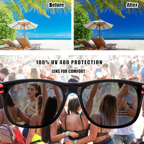 100 Pack 20 Colors Neon Party Sunglasses Bulk,Sunglasses Party Favors for Adult and Teen,80's Style Plastic Sun Glasses for Birthday Graduation,Summer Pool,Beach,Outdoor Party,Goody Bag Favors4