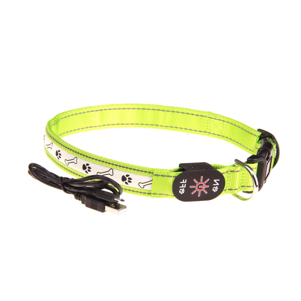 Angoily 3pezzi Collare Led Ricaricabile Per Cani Di Taglia Collana Pet Illuminata Con Luce Flash Per Sicurezza Notturna e Visibile Al Buio