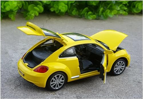 Image of LONGMIRE Metal Pull Back Diecast Car Pull Back Model with Sound Light Boys Gifts Toys for Kids Pack of 1, Multicolor (Beetle)