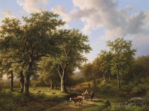 Imagen Paesaggio forestale Koekkoek cuadro en lienzo decorativo 60x90