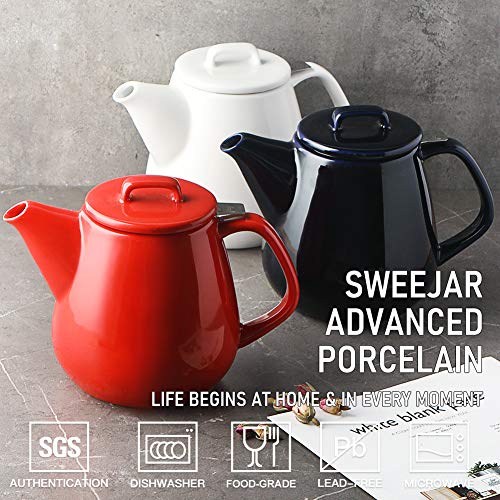Sweejar 42Oz Tea Pot With Removable Stainless Steel Infuser,Microwave & Dishwasher Safe Tea Pots For Loose Tea,Tea Pots With Infuser For Chrismas Women Gift thumb #1