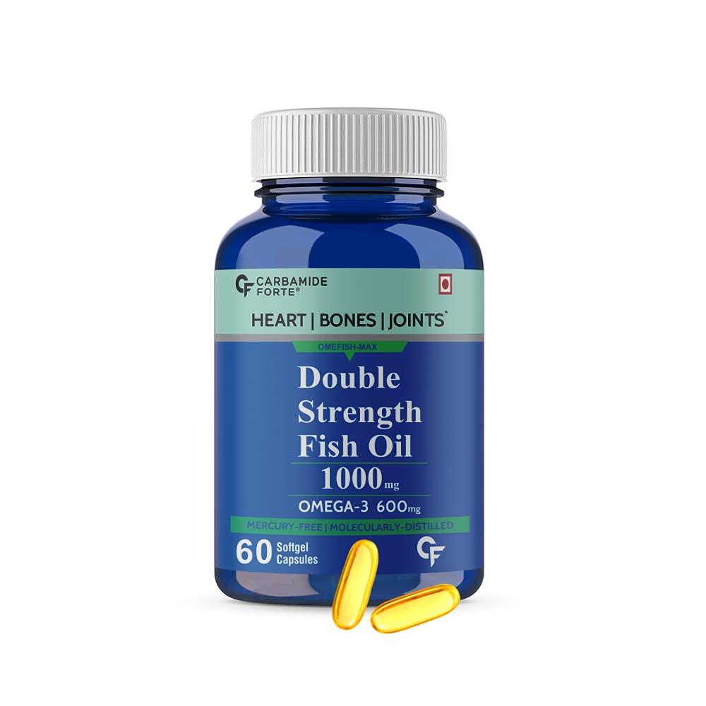 Carbamide Forte Double Strength Fish Oil 1000mg with Omega 3 600mg -60 Capsules (B079SN51P9) Amazon Price History, Amazon Price Tracker