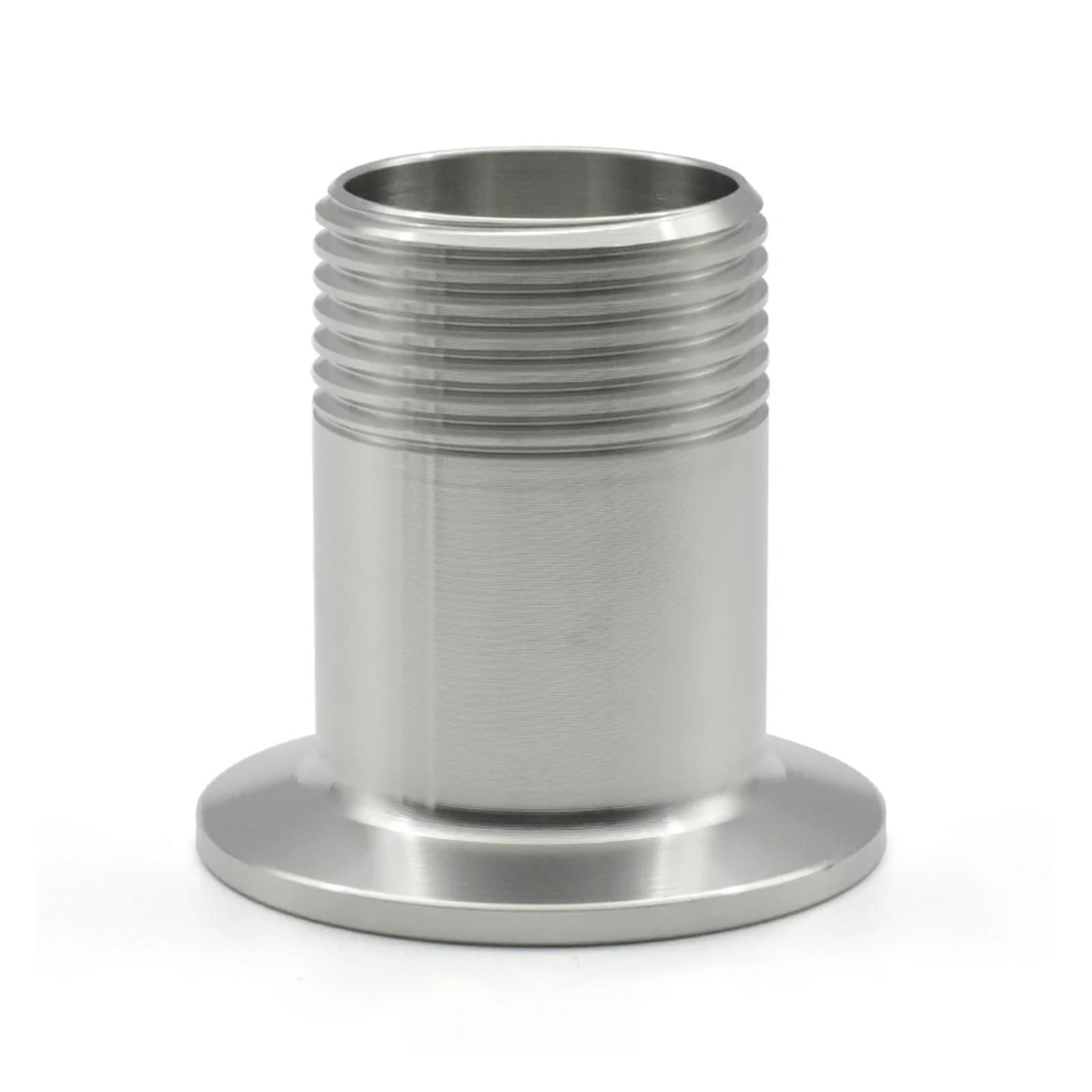 Conexión de tubería de tres abrazaderas con manguito de rosca externa DN8-DN50, adaptador de acero inoxidable SS304/316 de 1/4"-2" con tres abrazaderas(SS316L,11l4inch Ferrule64)
