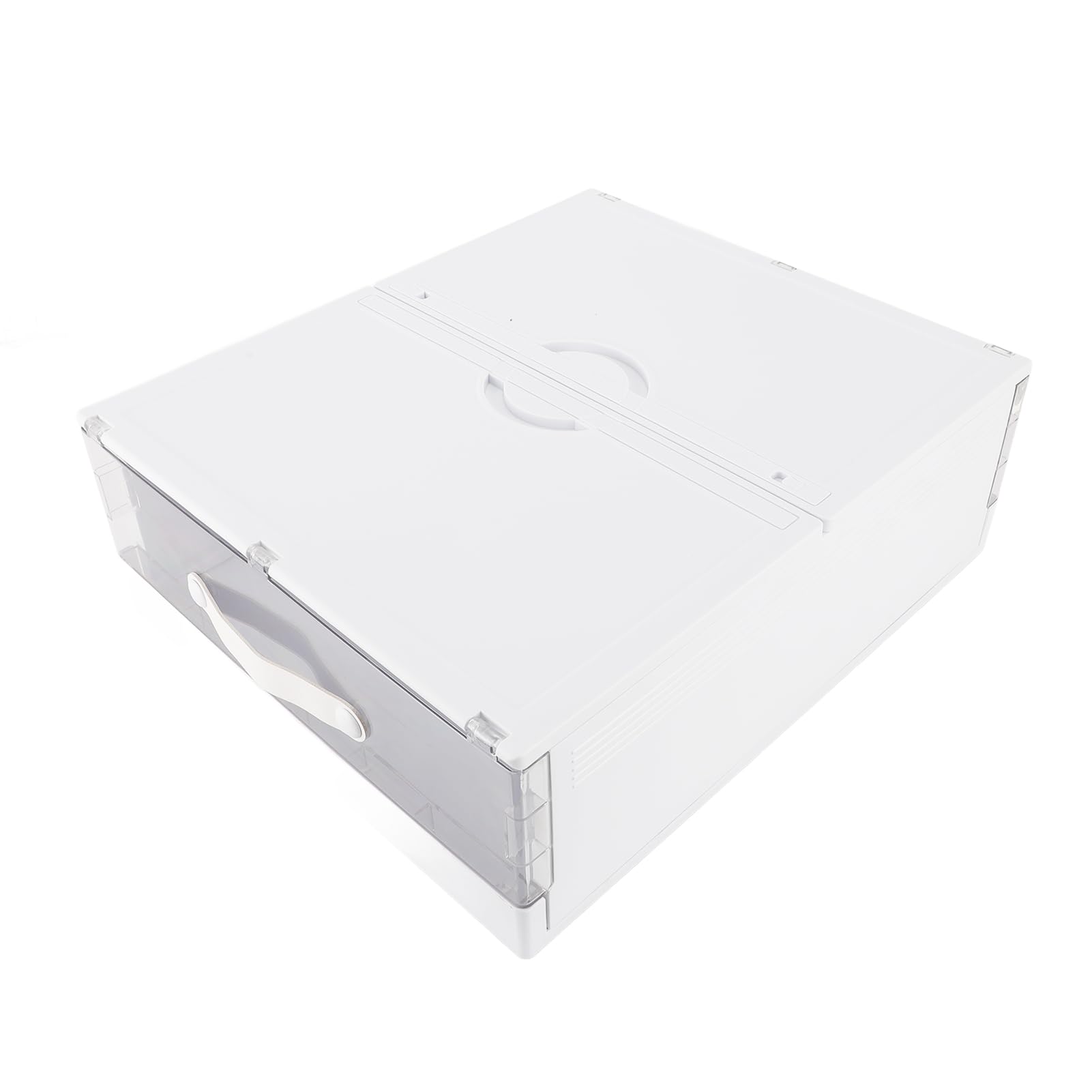 Rangement de lit sous vêtements pliable Eujgoov transparent blanc