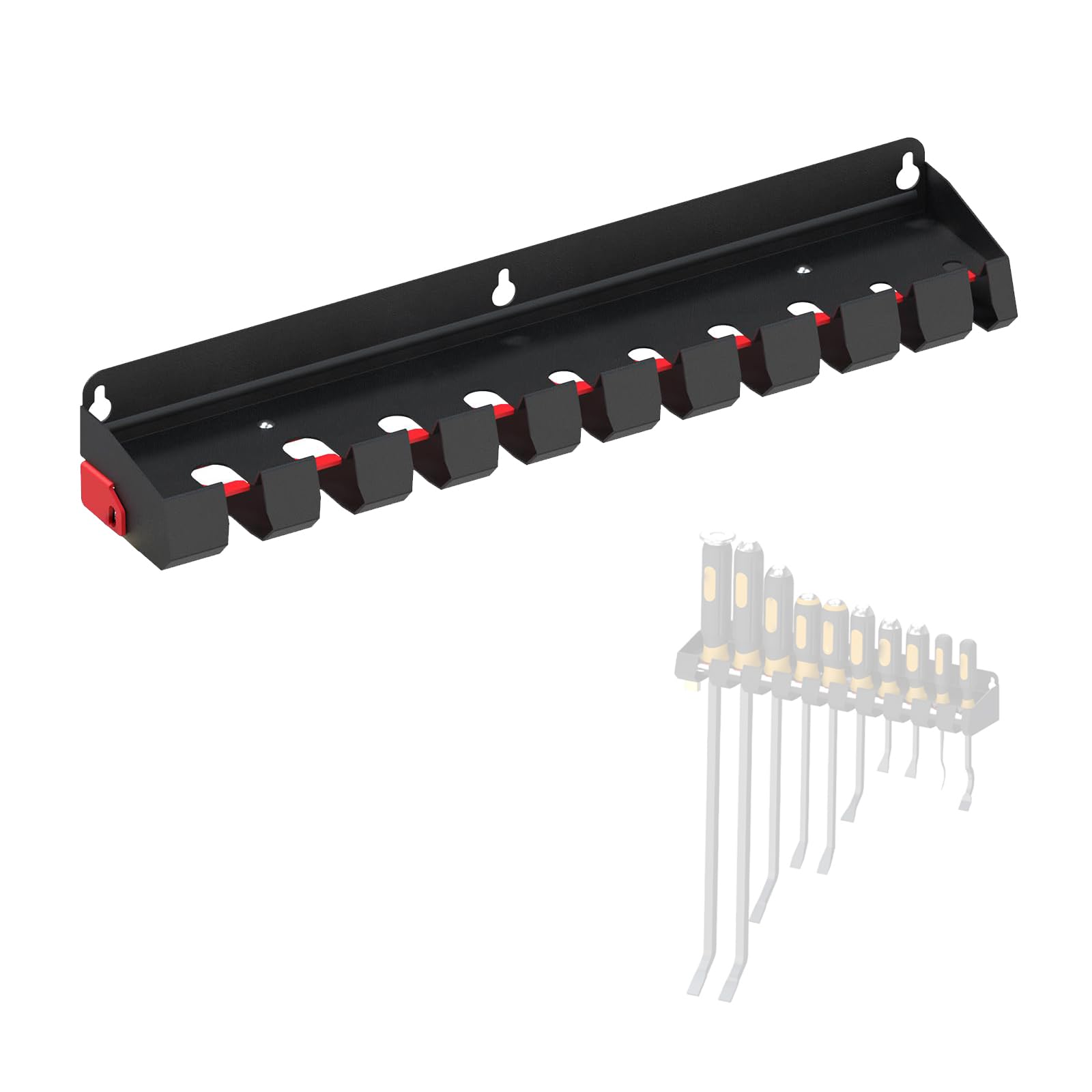 Kalttoy Black Lockable Wall Mount Tool Holder With Security Feature For Tool Loss Home And Workshop Environments Rack