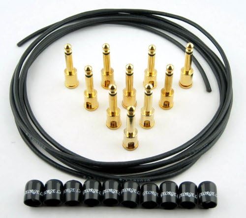 George L's Deluxe Black Cable Kit Black Caps