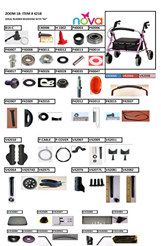 Nova Replacement Parts for ZOOM Rollators - P40006 (5 PACK) BEARINGS FOR 5