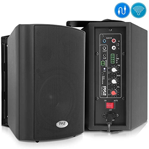 Wall Mount Home Speaker System - Active Passive Mountable Bookshelf Indoor Studio Garage