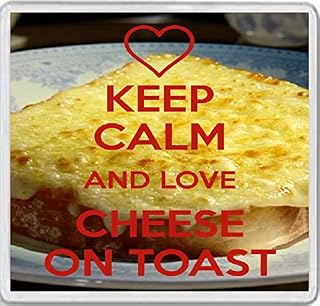 Keep Calm and Love Cheese on Toast - Large Square Acrylic Coaster