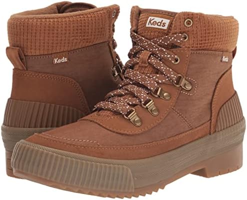 Keds Women's Core Fielder Boot Suede Mix Ankle, TAN, 7 | Image 6