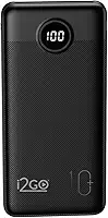 I2GO, Carregador Portátil (Power Bank) Ultra Rápido 10000mAh, Power Delivery 20W, 2 Saídas USB + 1 Saída/Entrada USB-C, Preto, i2GO PRO