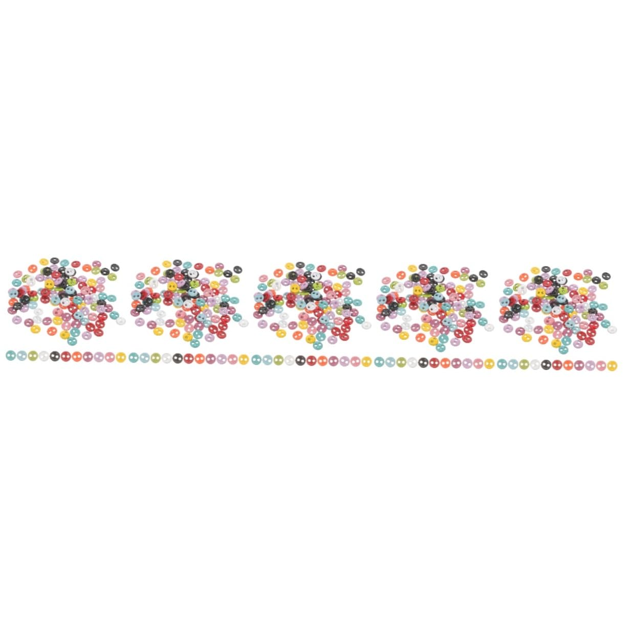 NUOBESTY 5 Set Di Mini Bottoni Per Cucire Bambole Piccoli Bottoni Rotondi in Resina Accessori Per Abbigliamento Per Bambole Materiali Artigianali Versatili 100 Pezzi*5