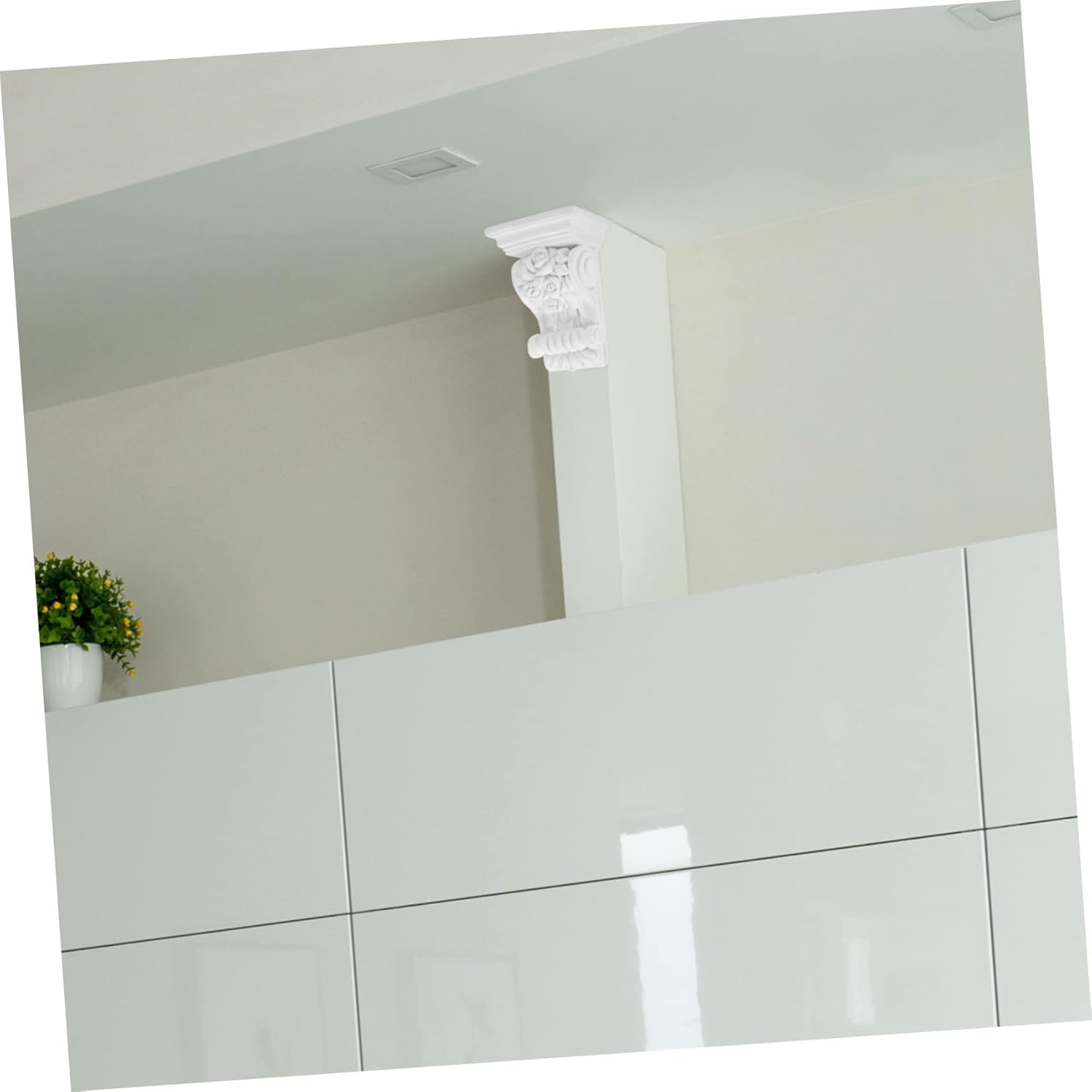 DOITOOL 2pcs European Style Carved Corbels Decorative Corbels for Home Decoration Easy to Install Pu Material for Shelves Doorways and Garden Decor