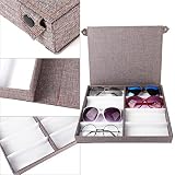 Stojak na okulary 8 Siatki Slots Duża Pojemność Pościel Okulary Okulary Do przechowywania Okulary Biżuteria Okulary Eyewear Wyświetlacz Case Organizer Pojemnik Uchwyt Uchwyt na okulary
