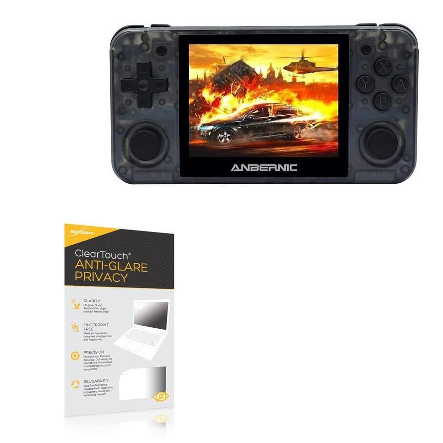 BoxWave Screen Protector Compatible with Anbernic RG350P - ClearTouch Anti-Glare Privacy (2-Pack), Privacy Screen Protector Flexible Film Anti-Glare