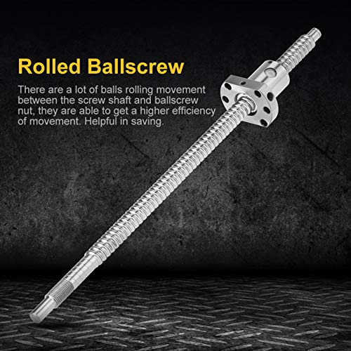 Ausla Écrou à billes, SFU1204 Anti-jeu 300mm Faible Friction (diamètre 12mm, pas de 4mm) pour Machines CNC sans Supports d'extrémité Latérale