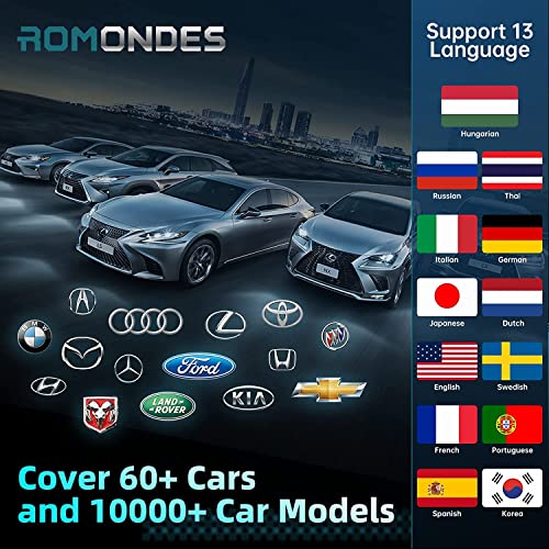 Romondes Rd2000 Obd2 Scanner Abs Srs Transmission, Check Engine Code Reader Diagnostic Scan Tool With Carrying Case, Airbag Scanner For All Cars, Auto Vin,Live Data #TOP5