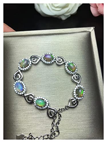 Cadeau de fête romantique bijoux opale cœur argent 925 tendance