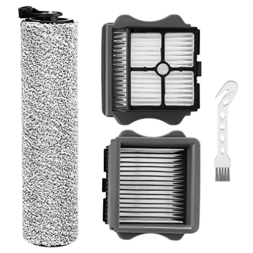 Image of 1+2 Pack Brush Roller and HEPA Filter Set Compatible with Tineco iFloor 3 / Floor One S3 Cordless Vacuum Cleaners, 1 Pack Brush Roller + 2 Pack Vacuum HEPA Filters