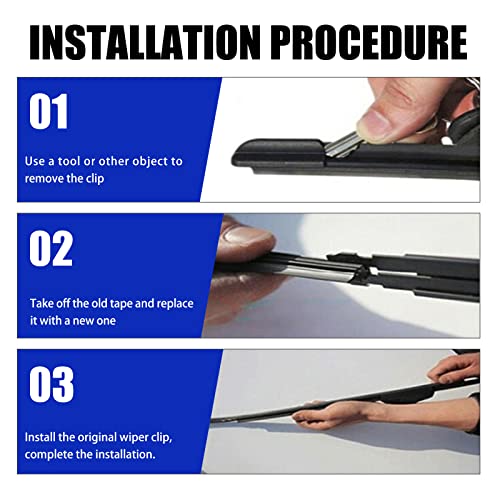 Dewkou Pack-4 Windshield Wiper Blade, 28In Car Wiper Blade, Universal Silicone Frameless Windshield Wiper Blade Refills For Most Cars Buses Vans Trucks (Black) #TOP5