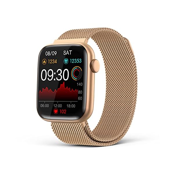 Smart Watch for Women with Bluetooth Call Answer/Dail,1.9'' HD Full Touch Screen Fitness Tracker, Smartwatch with Heart Rate Blood Oxygen Blood Pressure Sleep Monitor for Android and iPhone