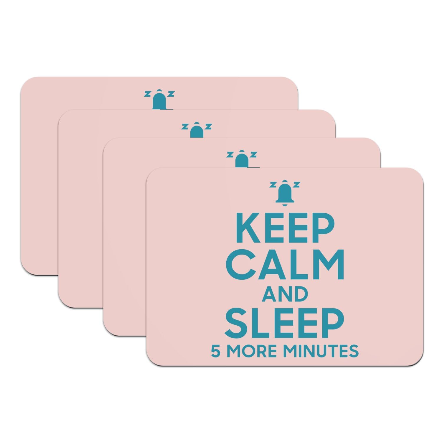 Set de table 39x28cm lot de 4 dessous caoutchouc rose parodie Keep Calm