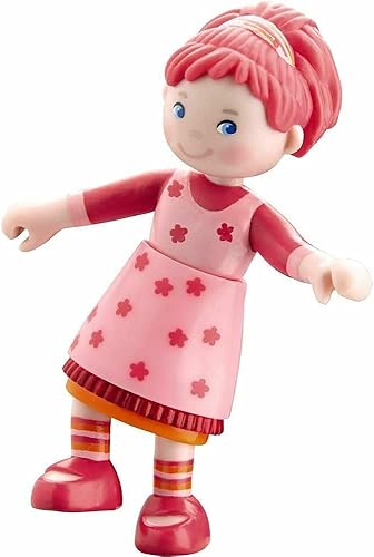 Haba Little Friends Lilli4 Bendy Chica Muñeca Figura con rosa cabello