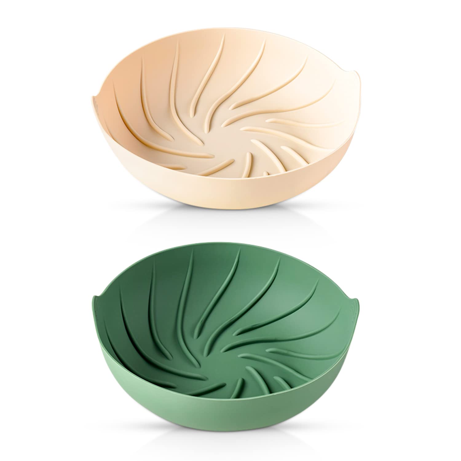 Air Fryer Silicone Liners 2 Pack, Reusable Air Fryer Liner, Food Grade Air Fryer Accessories, Air Fryer Oven Microwave Accessories for 3Qt-5Qt, Multi Purpose Air Fryer Pot