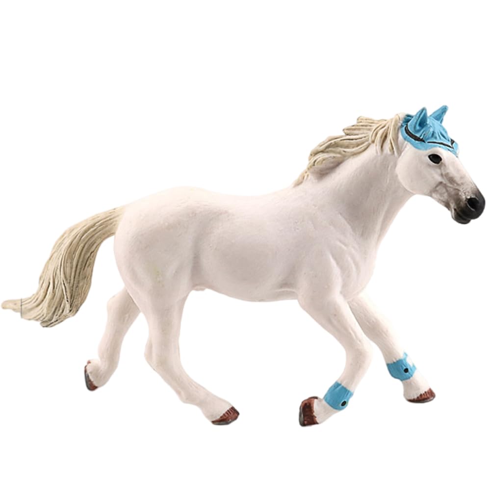 APPCRFMWhite Horse Model Fake Horse Toy Animal Model Imitation Horse Toy Animal Model Toy Simulation Horse Adornment