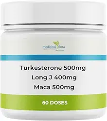Maca Peruana 500mg + Turkesterone 500mg + Long J - 60 Doses