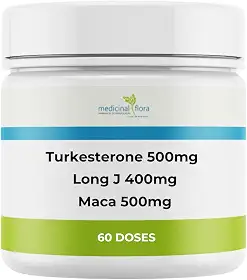 Maca Peruana 500mg + Turkesterone 500mg + Long J - 60 Doses