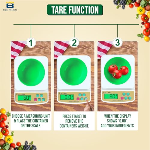 Image of Btag Digital Kitchen Food Weighing Scale For Healthy Living, Home Baking, Cooking, Fitnes & Balanced Diet. | Weighing Scale With Digital Display SF 400 10Kg x 1gms (SF-400A)