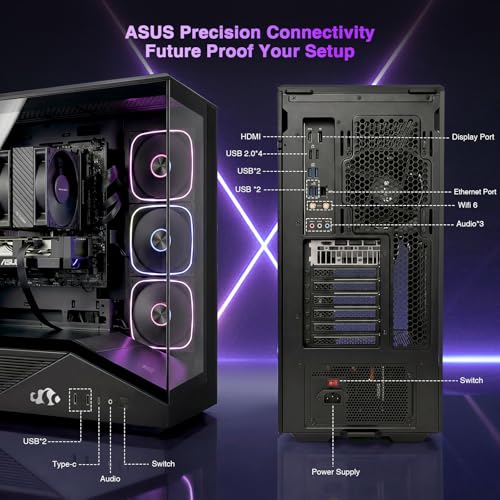 Image of NIMO Gaming-Desktop, GeForce RTX-5060 8GB Intel i5-14400F(Up to 3.6GHz beat i7-11700) 32GB DDR5, 1TB SSD, 650W PSU, ARGB Fan x4, Win 11 Prebuilt PC for Business & AI Creation Digital Nomads Streaming