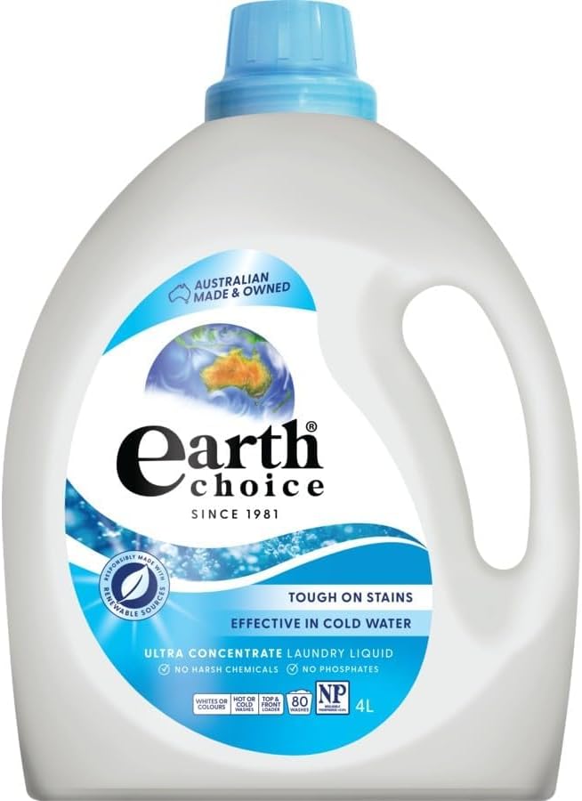 – Earth Choice Ultra Concentrated Laundry Liquid, Top & Front Load 4 Ltr