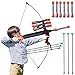 Arc Enfant, Arc et Fleches avec 6 Fusées Mousse 3 Flèches avec Ventouse, 2 Modes Arcs de Tir à l'arc Jouet, Ensemble Jeu de Tir Extérieur, Cadeau Noël Anniversaire pour Garçon Fille à partir 8 Ans