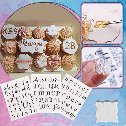 Silicone Alphabet Biscuit Stamper Alphabet Cake Stamp Tool3pcs Stamp Tool1 Stamping Board